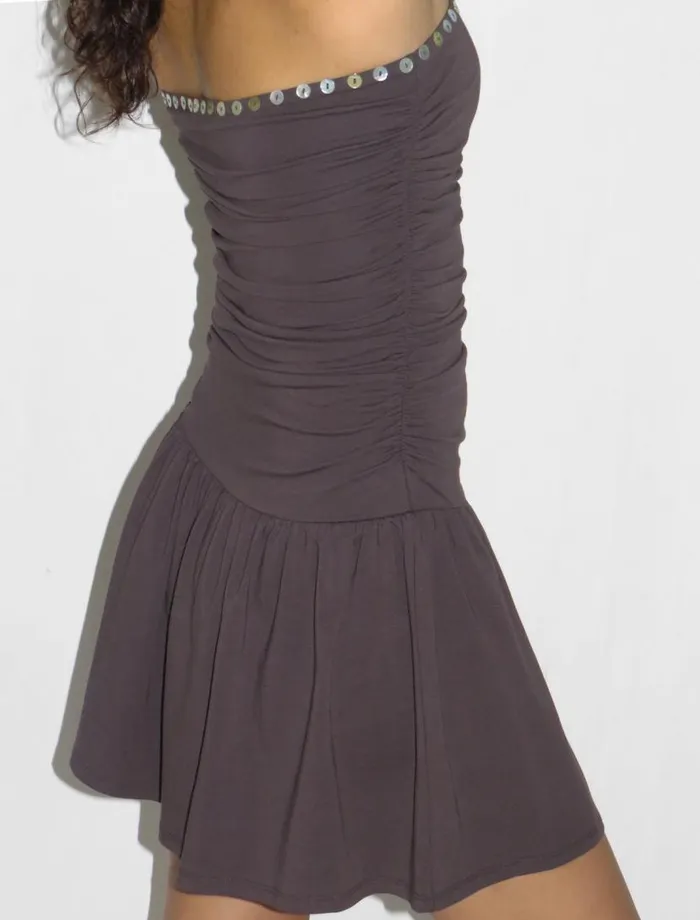 No 2112 Jayne Dark Brown Women Paloma Wool Dresses