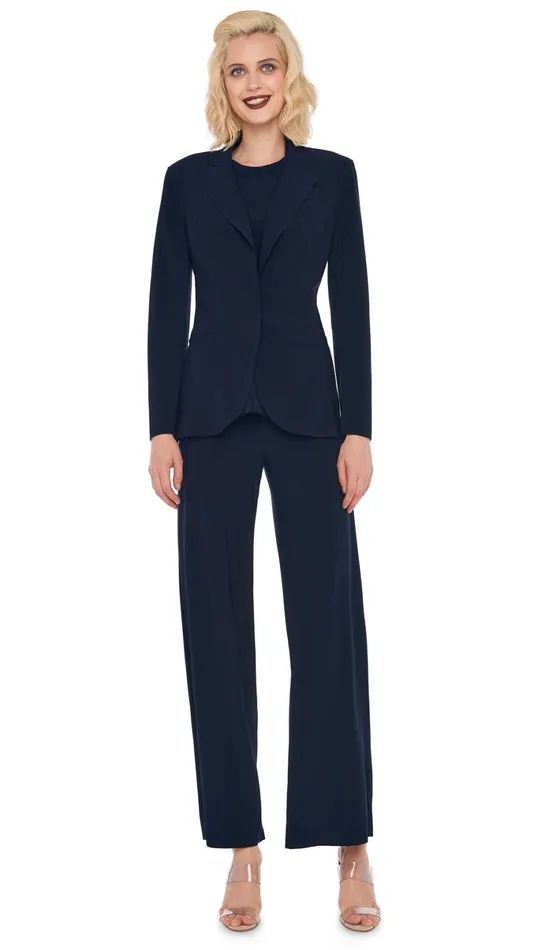 Norma Kamali Bottoms STRAIGHT LEG PANT Midnight 8211 Clothing