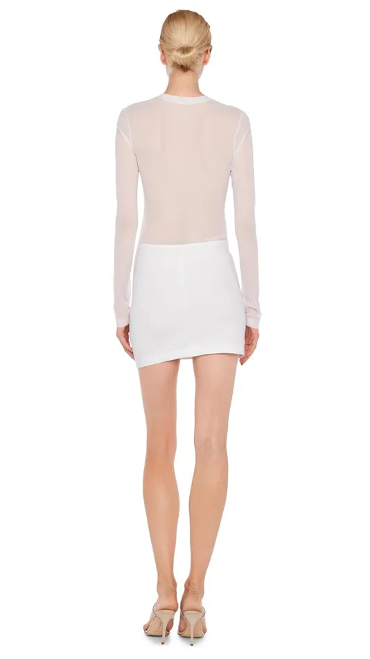 Norma Kamali Dresses DASH DASH MINI DRESS Snow Whitesnow White 8211 Clothing