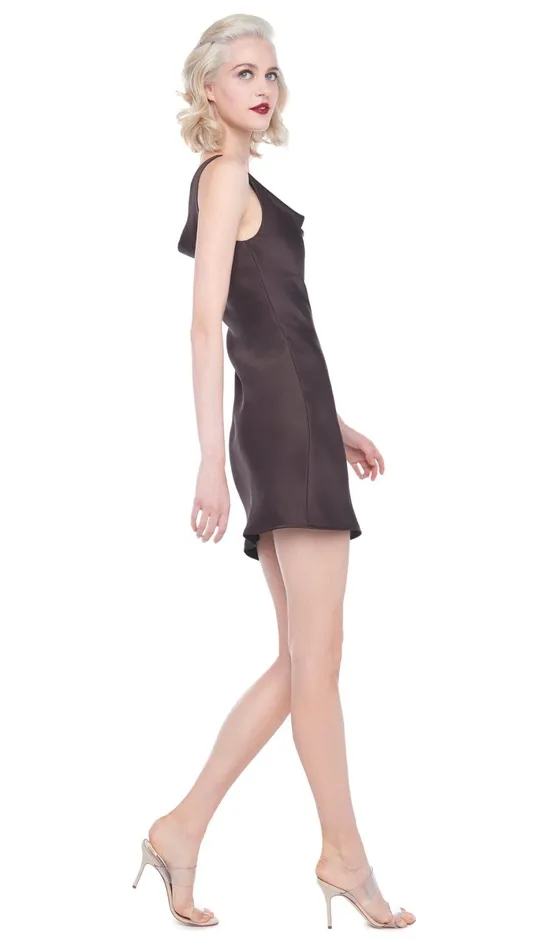 Norma Kamali Dresses MARIA MINI DRESS Chocolate 8211 Clothing