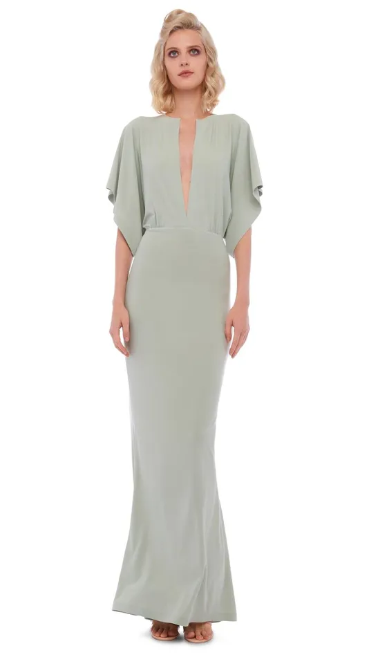 Norma Kamali Dresses OBIE GOWN Dried Sage 8211 Clothing