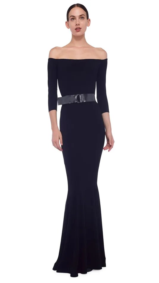 Norma Kamali Dresses OFF SHOULDER FISHTAIL GOWN Black 8211 Clothing