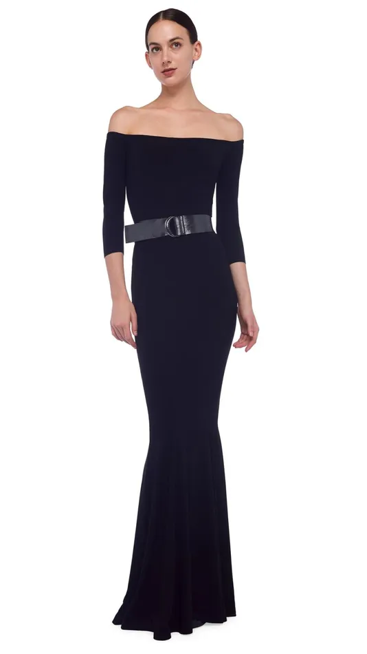 Norma Kamali Dresses OFF SHOULDER FISHTAIL GOWN Black 8211 Clothing