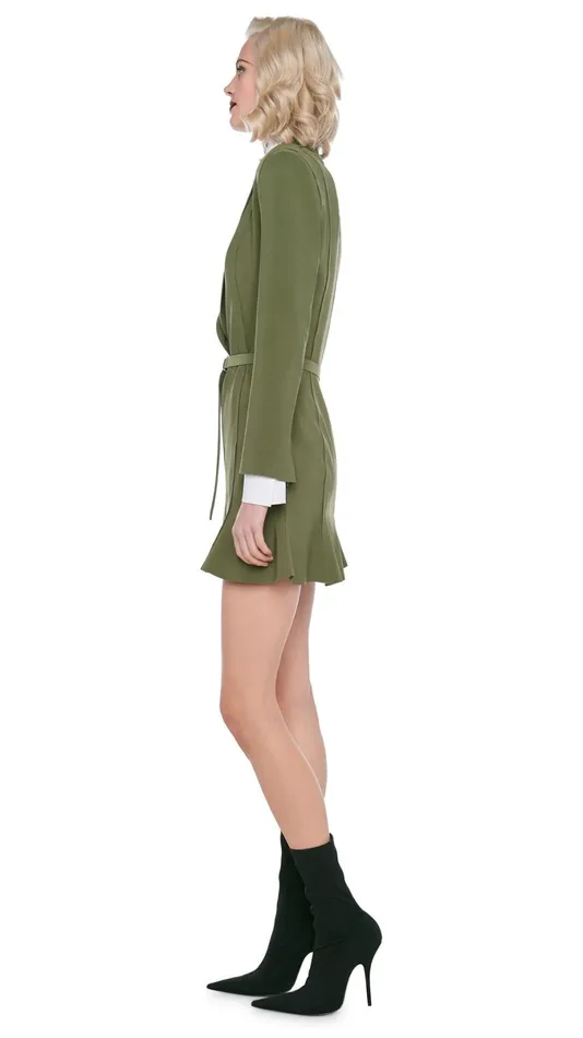 Norma Kamali Dresses SB FISHTAIL MINI DRESS Military 8211 Clothing