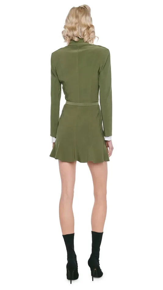 Norma Kamali Dresses SB FISHTAIL MINI DRESS Military 8211 Clothing