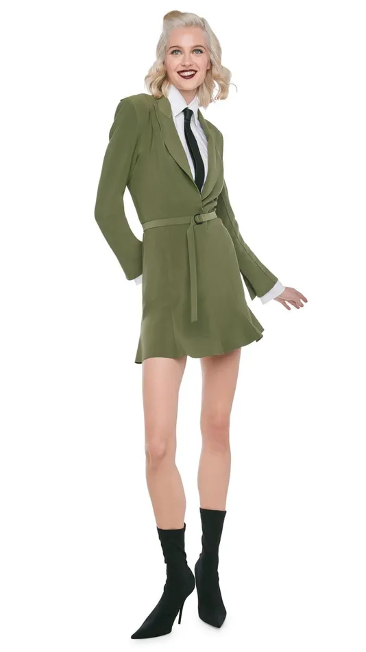 Norma Kamali Dresses SB FISHTAIL MINI DRESS Military 8211 Clothing
