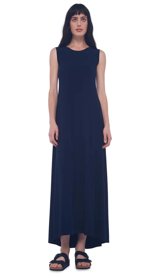 Norma Kamali Dresses SLEEVELESS LONG SWING DRESS Midnight 8211 Clothing