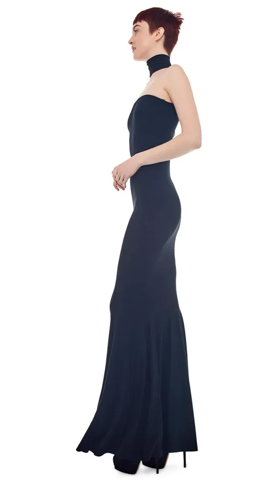 Norma Kamali Dresses STRAPLESS TURTLE GOWN Black 8211 Clothing
