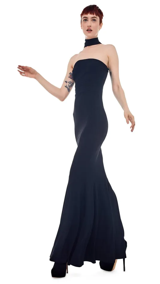 Norma Kamali Dresses STRAPLESS TURTLE GOWN Black 8211 Clothing