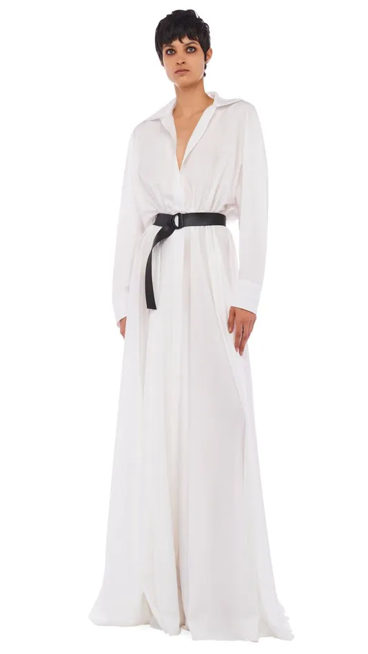 Norma Kamali Dresses SUPER OS BF NK SHIRT GOWN Snow White 8211 Clothing