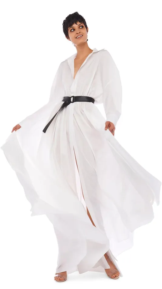 Norma Kamali Dresses SUPER OS BF NK SHIRT GOWN Snow White 8211 Clothing