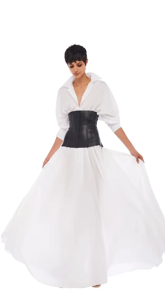 Norma Kamali Dresses SUPER OS BF NK SHIRT GOWN Snow White 8211 Clothing