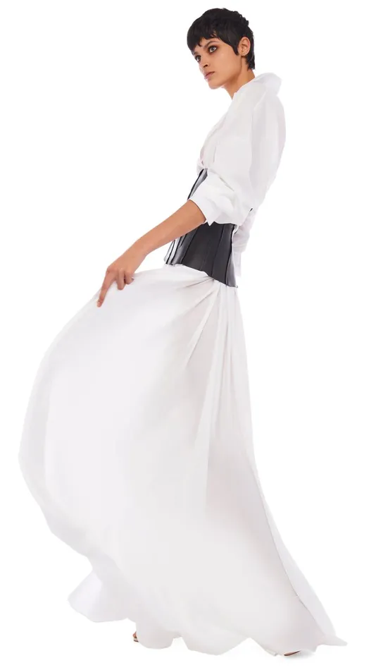 Norma Kamali Dresses SUPER OS BF NK SHIRT GOWN Snow White 8211 Clothing