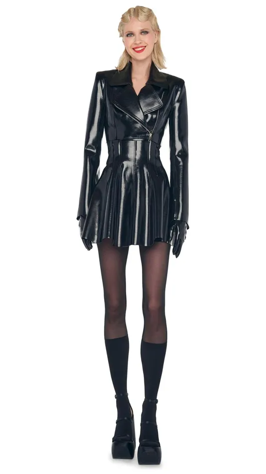 Norma Kamali Jackets CROPPED GANG JACKET Black 8211 Clothing