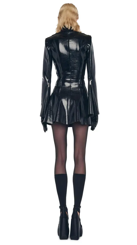 Norma Kamali Jackets CROPPED GANG JACKET Black 8211 Clothing