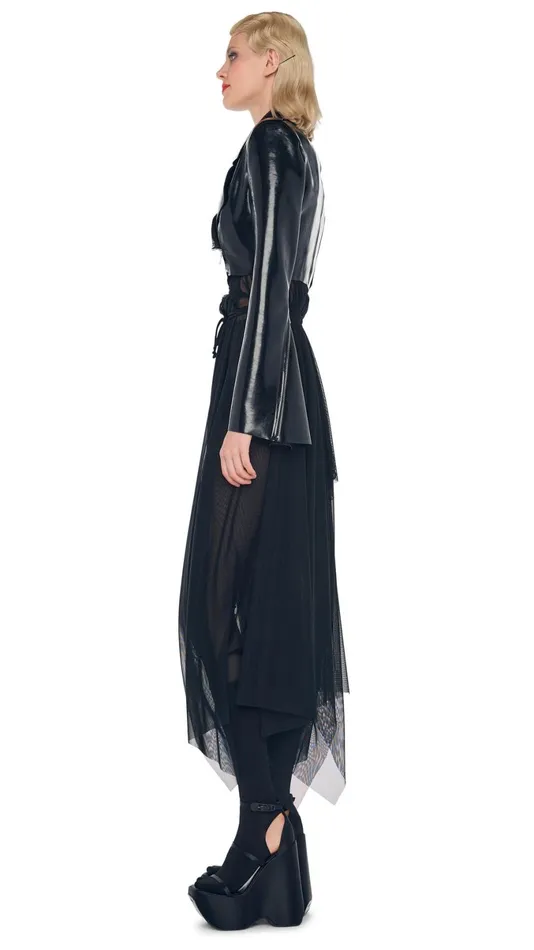 Norma Kamali Jackets CROPPED GANG JACKET Black 8211 Clothing