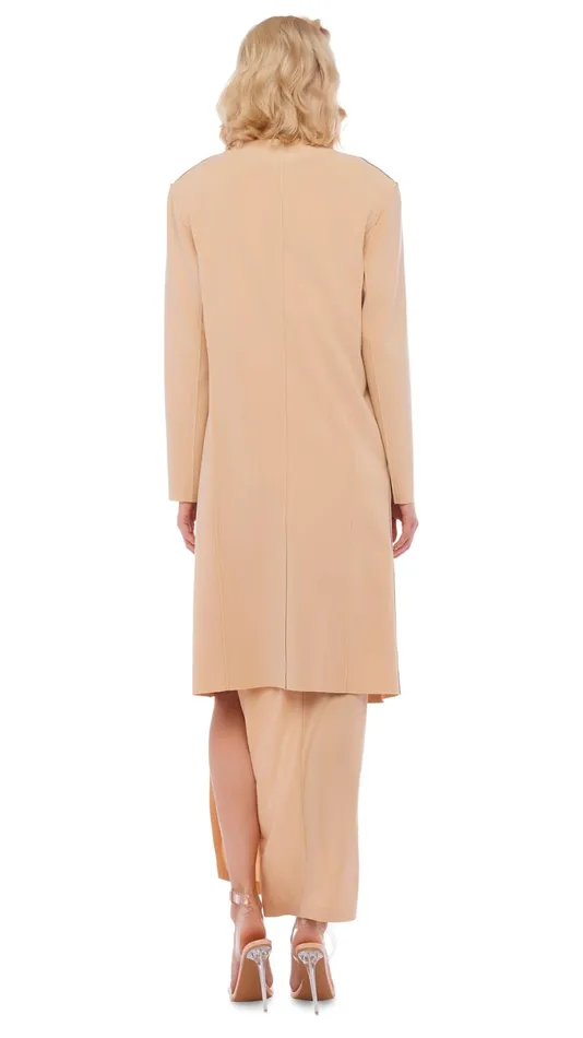 Norma Kamali Jackets OS SB JACKET BELOW THE KNEE Con Leche 8211 Clothing