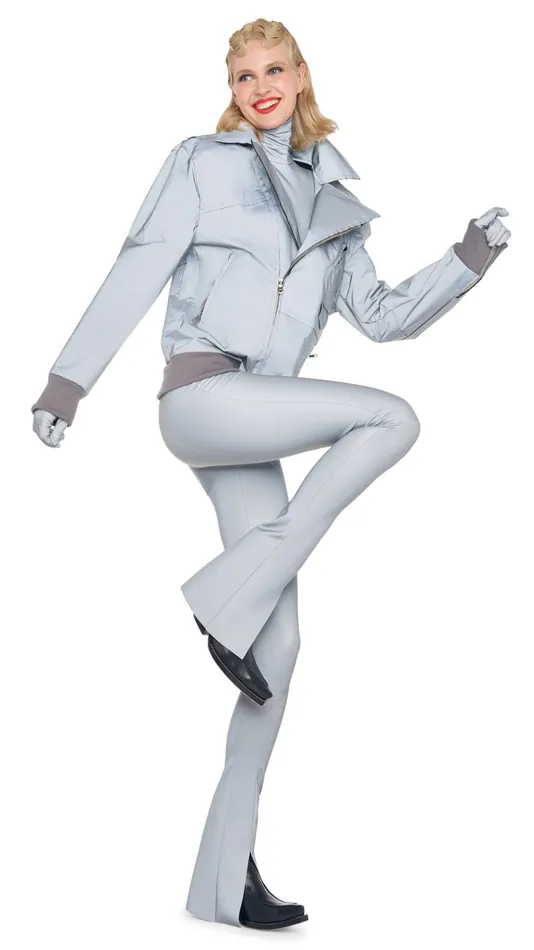 Norma Kamali Jackets OVERSIZED MOTO JACKET Grey 8211 Clothing