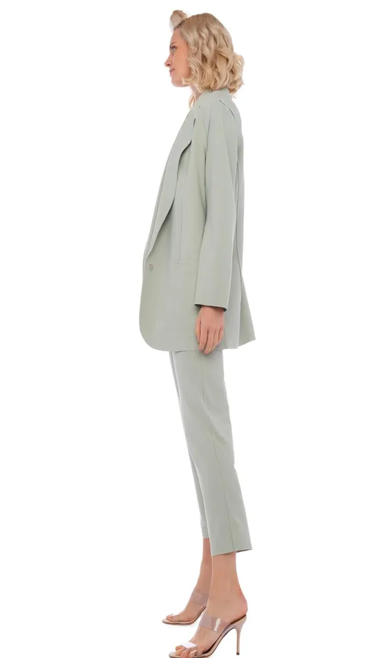 Norma Kamali Jackets OVERSIZED SB JACKET Dried Sage 8211 Clothing