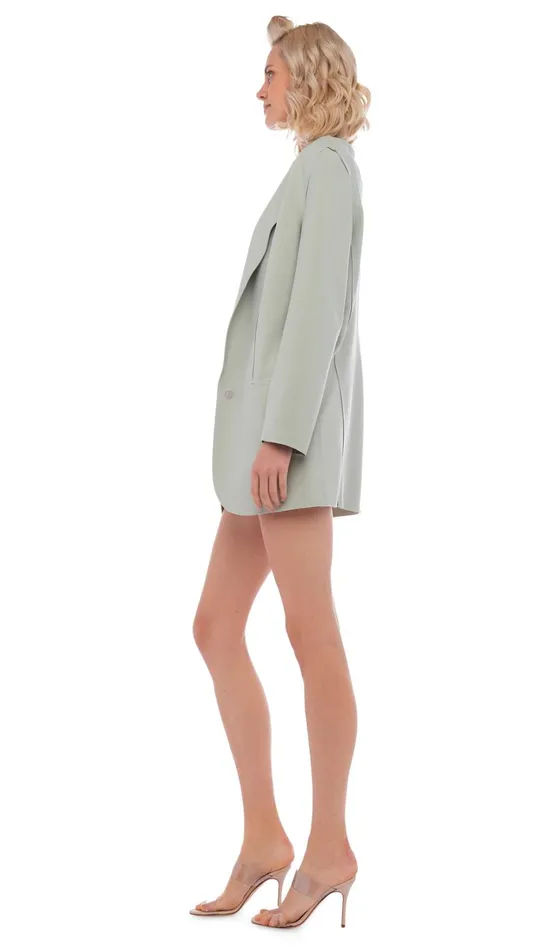 Norma Kamali Jackets OVERSIZED SB JACKET Dried Sage 8211 Clothing