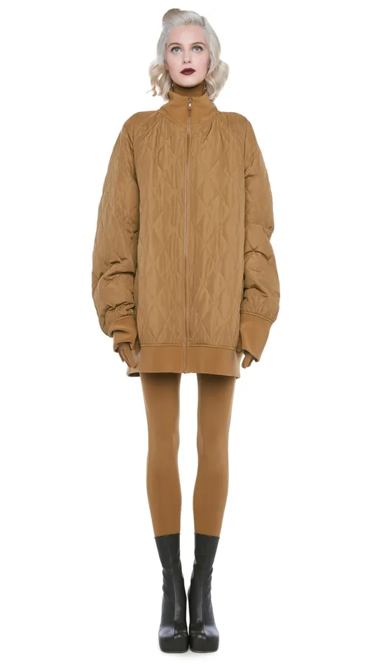 Norma Kamali Jackets QUILTED OVERSIZED TURTLE BOMBER JACKET Woods 8211 Clothing