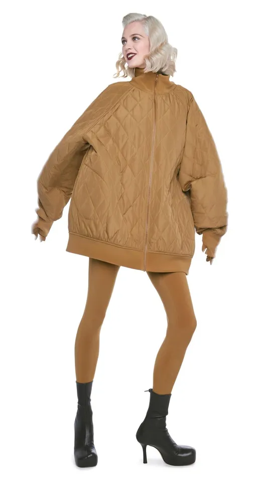 Norma Kamali Jackets QUILTED OVERSIZED TURTLE BOMBER JACKET Woods 8211 Clothing