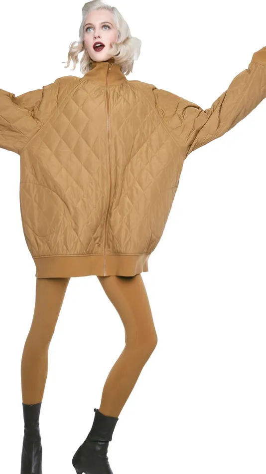 Norma Kamali Jackets QUILTED OVERSIZED TURTLE BOMBER JACKET Woods 8211 Clothing