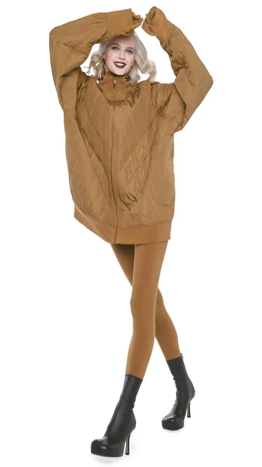 Norma Kamali Jackets QUILTED OVERSIZED TURTLE BOMBER JACKET Woods 8211 Clothing
