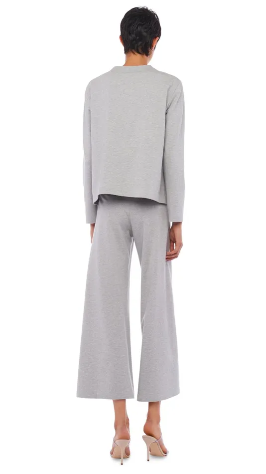 Norma Kamali Tops CROPPED BOYFRIEND CREW TOP Light Heather Grey 8211 Clothing Norma Kamali Tops CROPPED BOYFRIEND CREW TOP Light Heather Grey 8211 Clothing