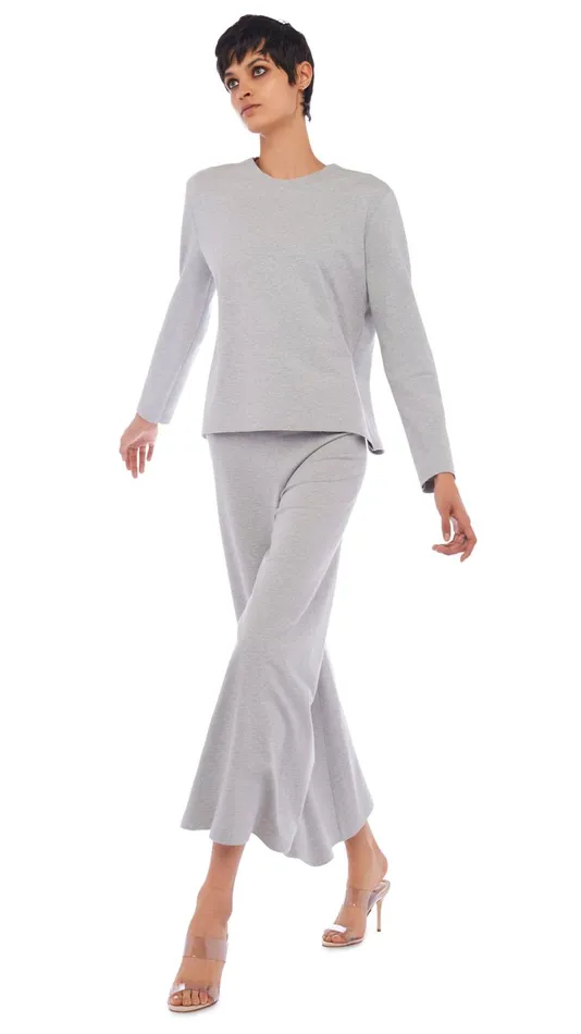Norma Kamali Tops CROPPED BOYFRIEND CREW TOP Light Heather Grey 8211 Clothing Norma Kamali Tops CROPPED BOYFRIEND CREW TOP Light Heather Grey 8211 Clothing