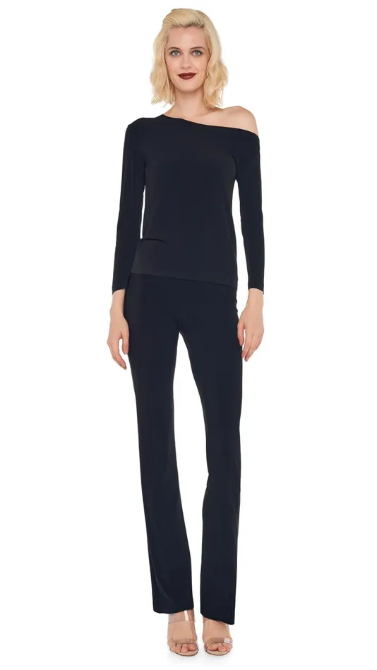 Norma Kamali Tops DROP SHOULDER TOP Black 8211 Clothing