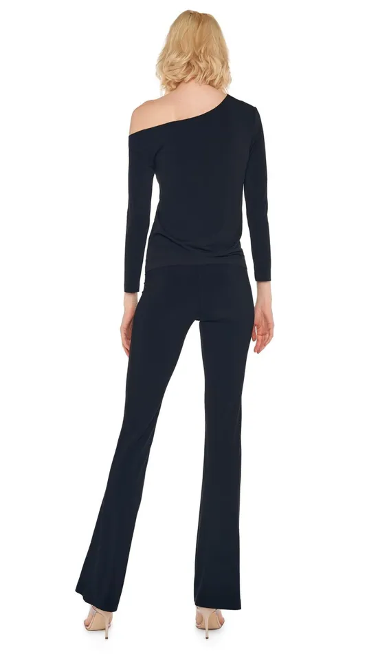 Norma Kamali Tops DROP SHOULDER TOP Black 8211 Clothing
