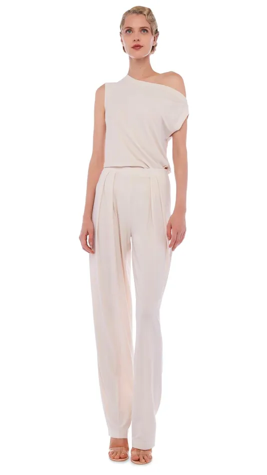 Norma Kamali Tops DROP SHOULDER TOP Bone 8211 Clothing