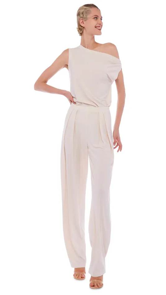 Norma Kamali Tops DROP SHOULDER TOP Bone 8211 Clothing