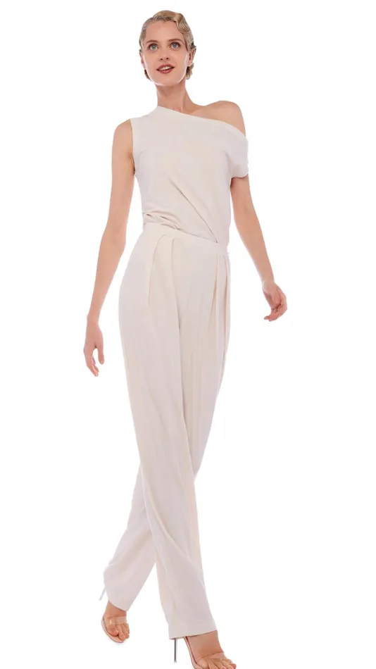 Norma Kamali Tops DROP SHOULDER TOP Bone 8211 Clothing
