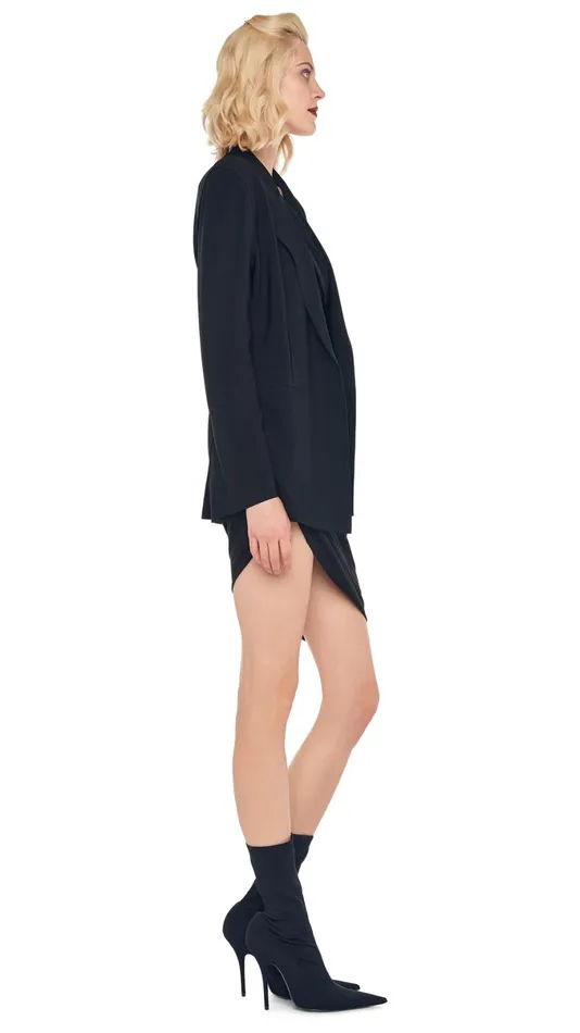Norma Kamali Wardrobe DIANA MINI DRESS With EASY FIT SINGLE BREASTED JACKET 8211 Clothing Norma Kamali Wardrobe DIANA MINI DRESS With EASY FIT SINGLE BREASTED JACKET 8211 Clothing