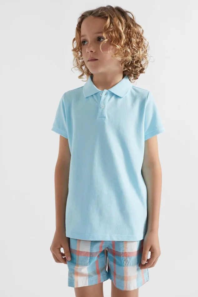 Occasion Boy Seed Heritage Core Polo Tee Ocean Blue