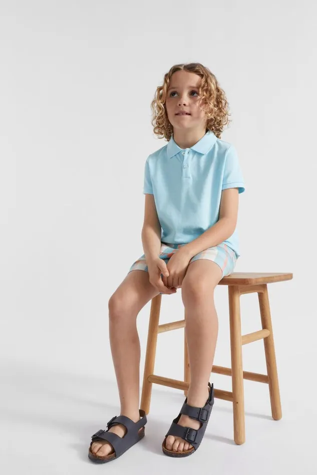Occasion Boy Seed Heritage Core Polo Tee Ocean Blue
