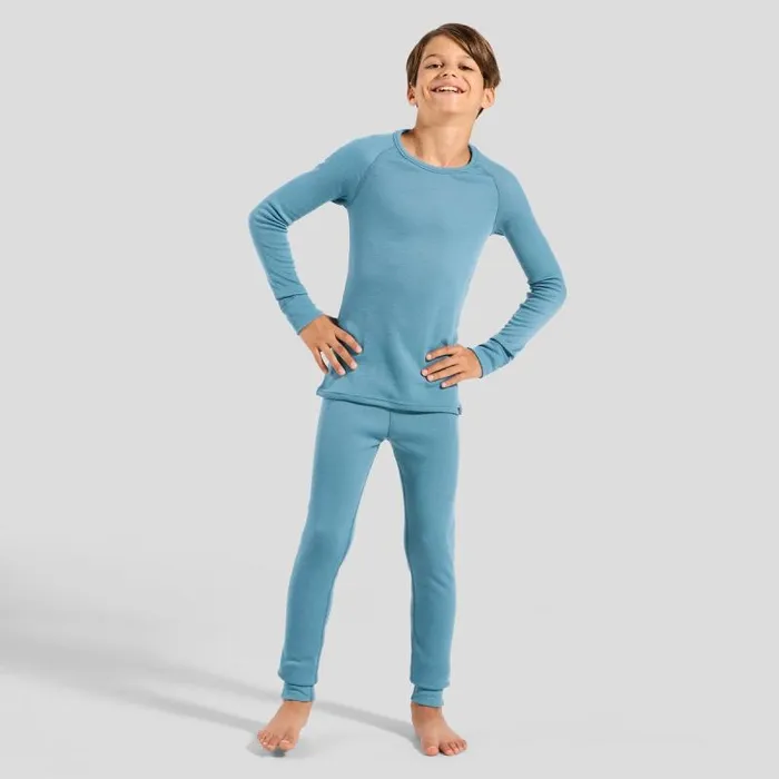 Odlo Base Layers The Active Warm 039 Base Layer Top Provincial Blue 8211 Kids