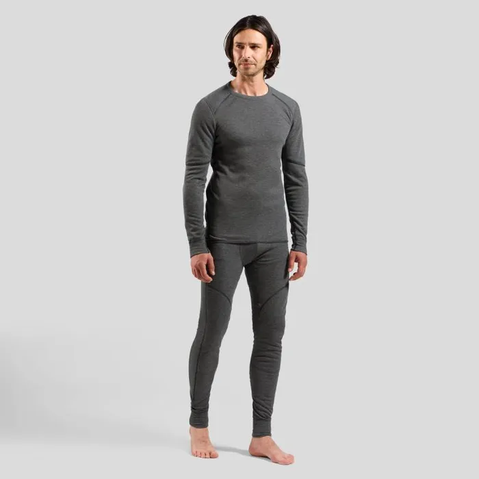 Odlo Base Layers The Active XWarm Base Layer Bottoms Odlo Steel Grey Melange 8211 Men