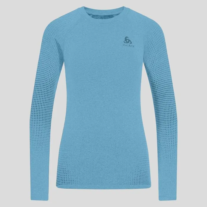 Odlo Base Layers The Performance Warm Base Layer Top Provincial Blue 8211 Women