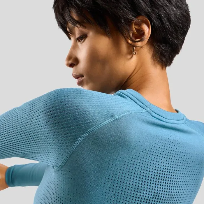 Odlo Base Layers The Performance Warm Base Layer Top Provincial Blue 8211 Women
