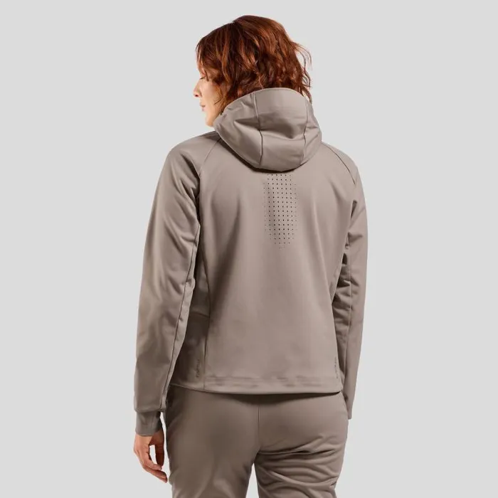 Odlo Crosscountry Skiing The Zeroweight XWarm Windproof CrossCountry Jacket Cinder 8211 Women