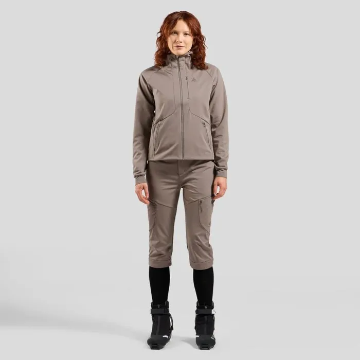 Odlo Crosscountry Skiing The Zeroweight XWarm Windproof CrossCountry Jacket Cinder 8211 Women