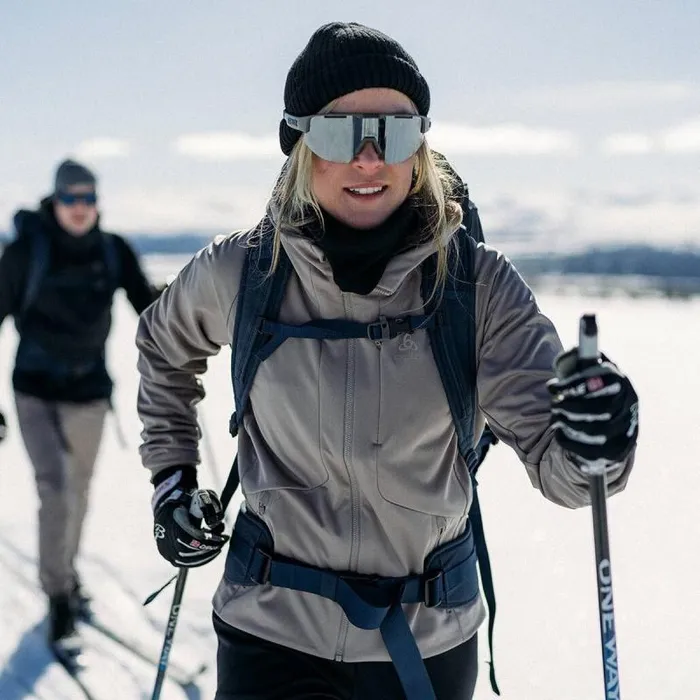 Odlo Crosscountry Skiing The Zeroweight XWarm Windproof CrossCountry Jacket Cinder 8211 Women