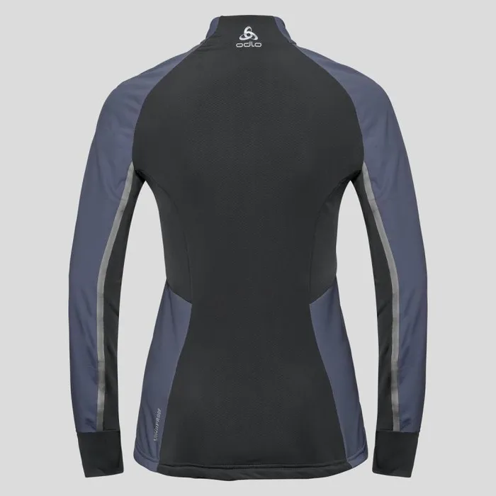 Odlo Jackets and Vests Aeolus Pro CrossCountry Jacket Odyssey Gray 8211 Black 8211 Women