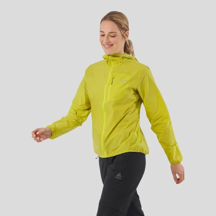 Odlo Jackets and Vests The Fli Windproof Dwr Jacket Citronelle 8211 Women