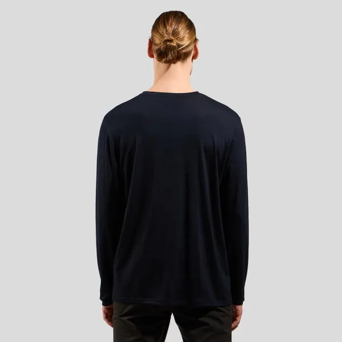 Odlo Mid Layers and Longsleeves Ascent Merino 160 Matterhorn LongSleeve TShirt Black 8211 Men