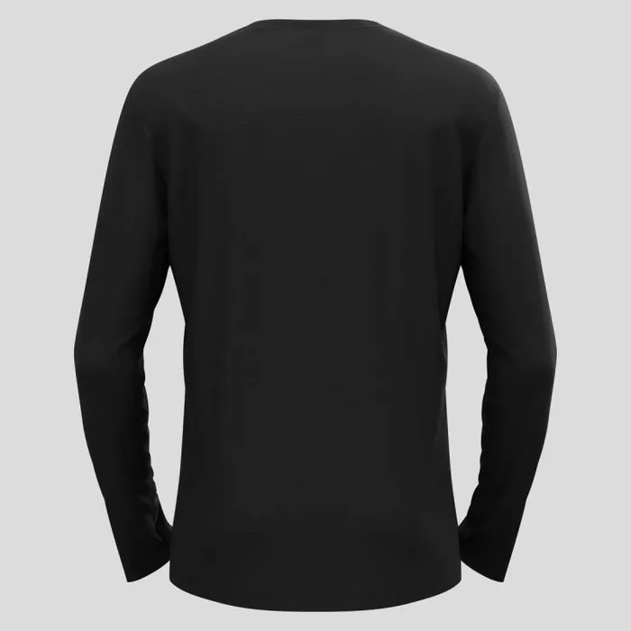 Odlo Mid Layers and Longsleeves Ascent Merino 160 Matterhorn LongSleeve TShirt Black 8211 Men