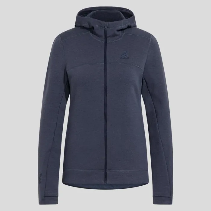 Odlo Mid Layers and Longsleeves The Ascent Performance Wool XWarm Hoody India Ink 8211 Women